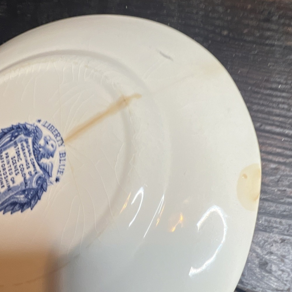 Liberty Blue Staffordshire Washington at Valley Forge Salad   Plate - Picture 3 of 4
